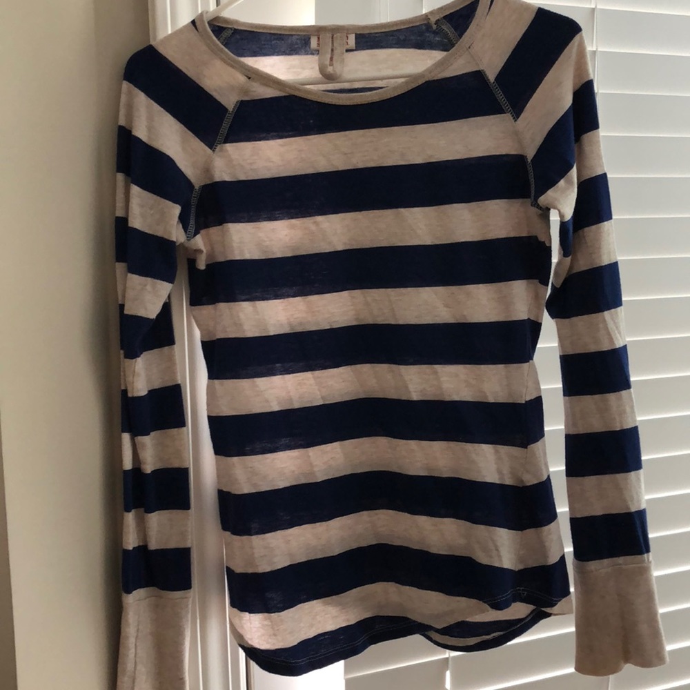 Blue and cream long sleeve